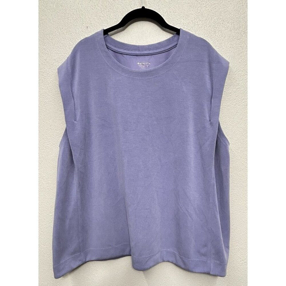 Athleta Seasoft Tank Size 2X Purple Sleeveless Muscle Gym Athleisure Workout Top